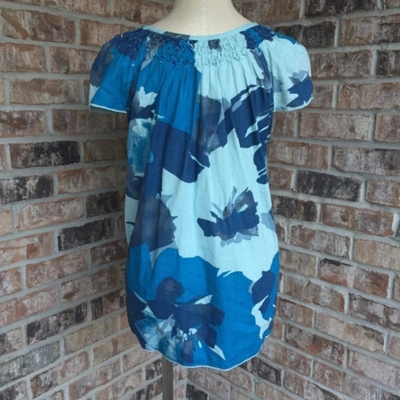 Calvin Klein 100% Cotton Cap Sleeves Print Top - Picture 2 of 6